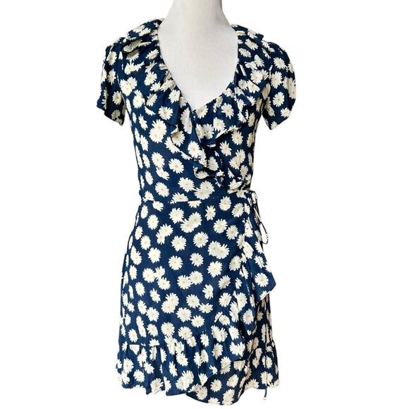 Réalisation Par The Valentina Blue Daisy Mini Wrap Dress XS - Picture 5 of 9